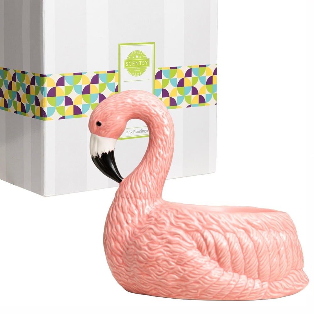 Scentsy Pink Flamingo NEW Wax Warmer Tropical Ceramic Home Fragrance CottageCore